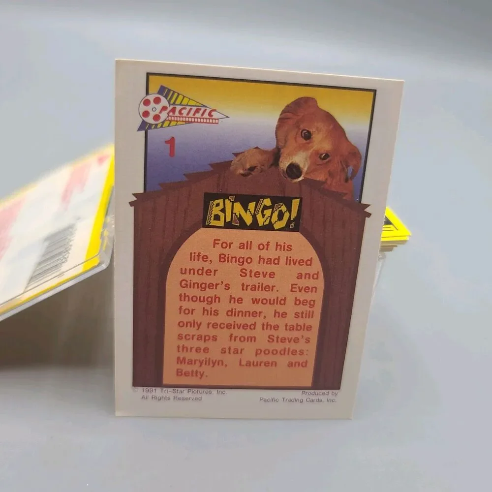 Bingo The Dog Movie 1991 Pacific Complete Trading Base Card Set Of 110